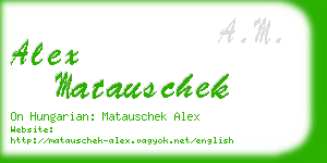 alex matauschek business card